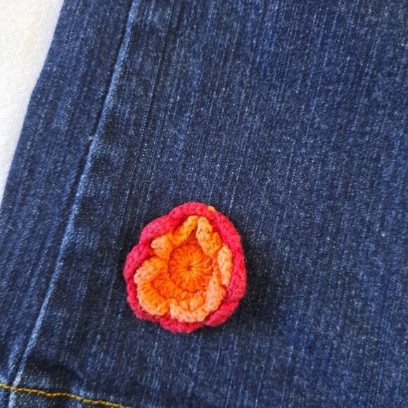 Hanna Andersson girls size 90 or 3T dark wash adjustable waist jeans, VGUC - Picture 3 of 8